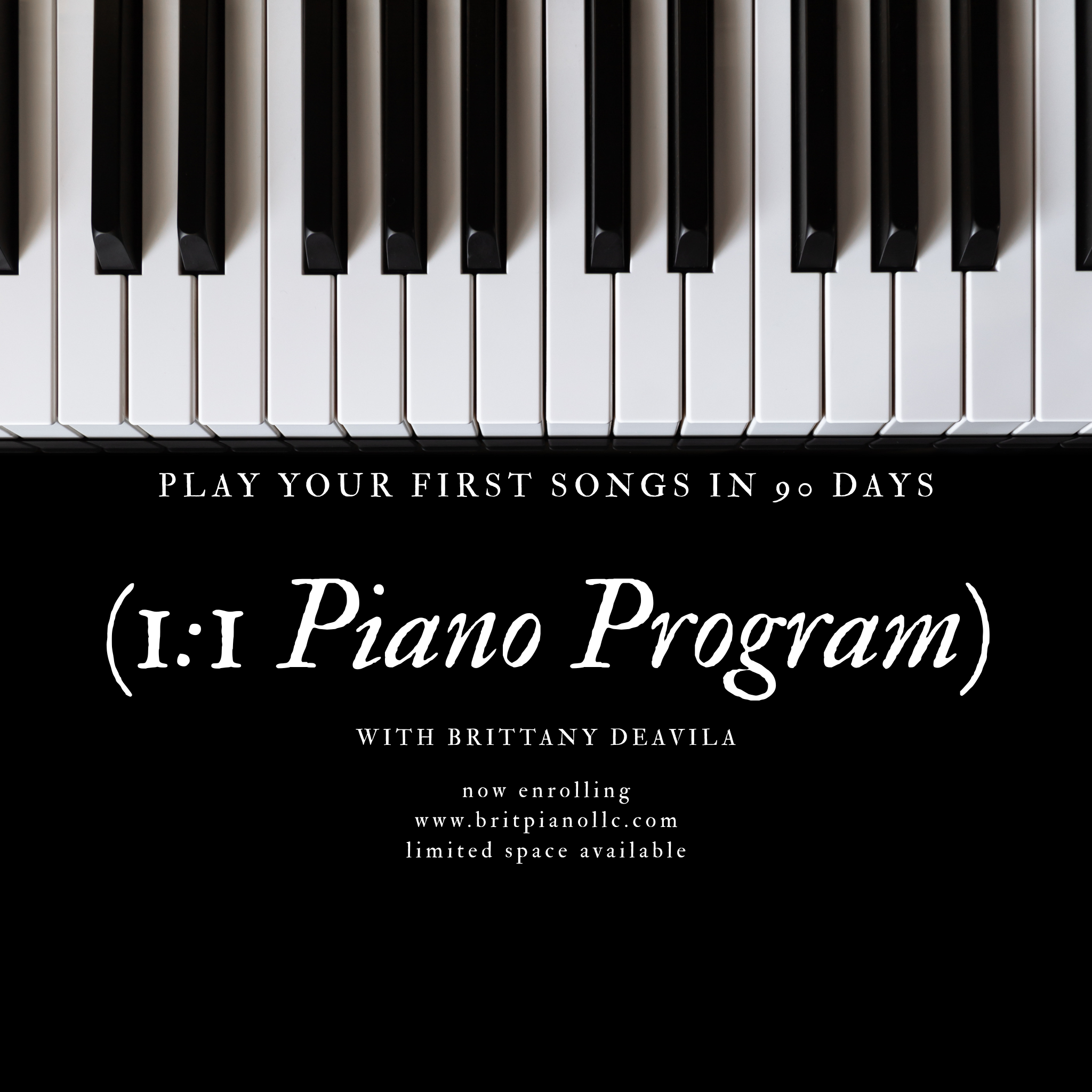Play Your First Songs in 90 Days (1:1 Piano Program for Adults)